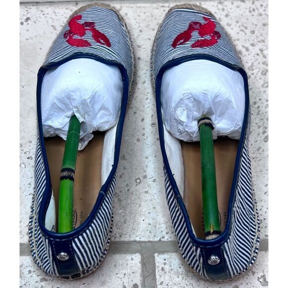 G.H. Bass & Co. Jenna Critter Lobster Crawfish Flats Red Blue Espadrilles Sz 9 - Picture 4 of 10